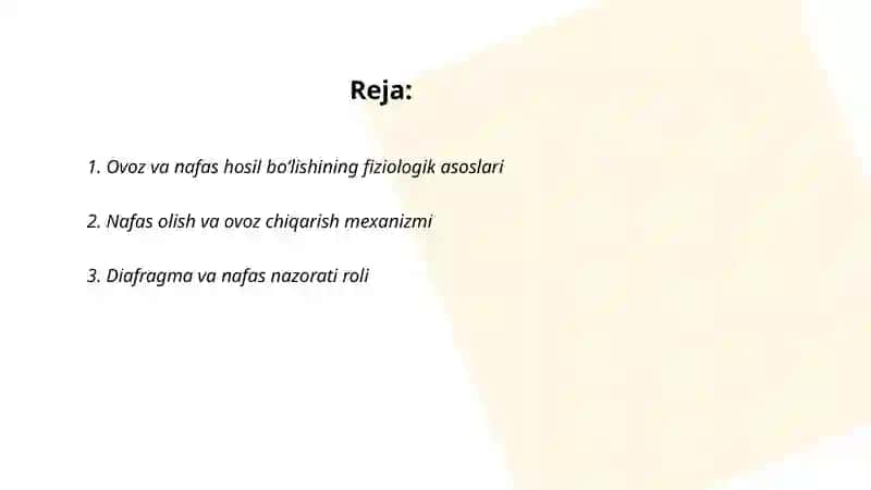 Ovoz va nafas hosil bo‘lishining ahamiyati 2