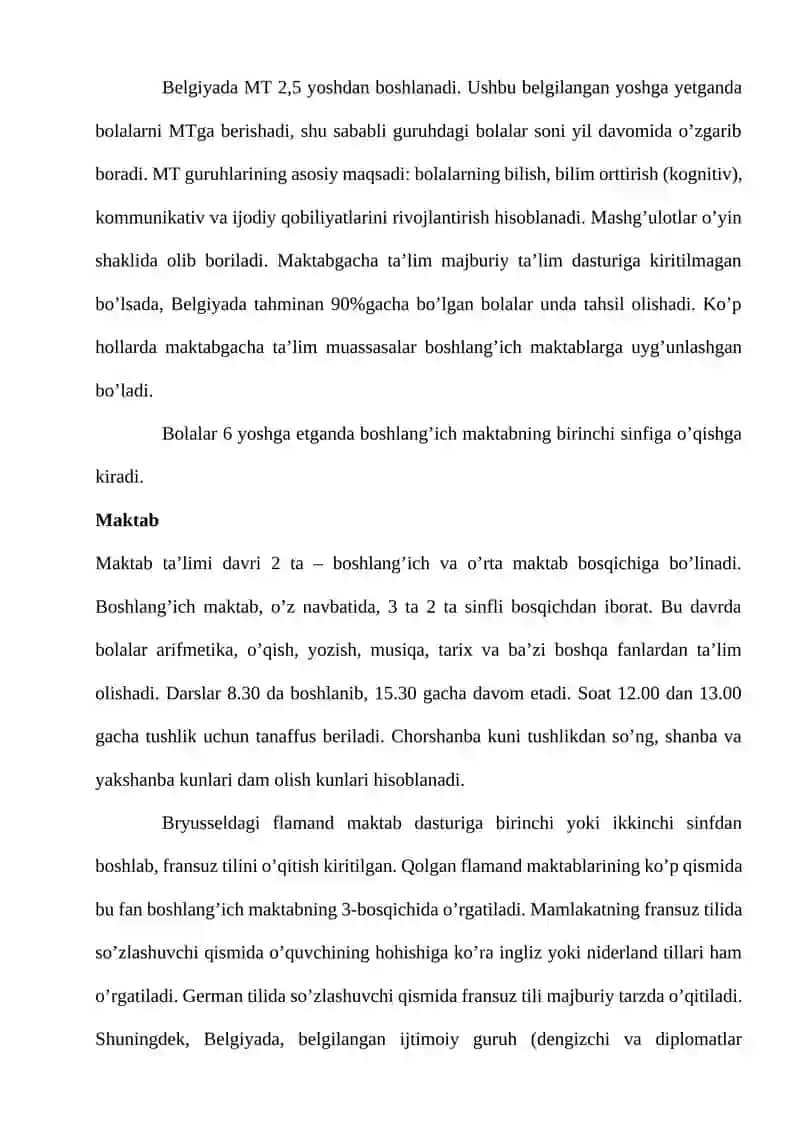 Belgiya ta’lim tizimi 2