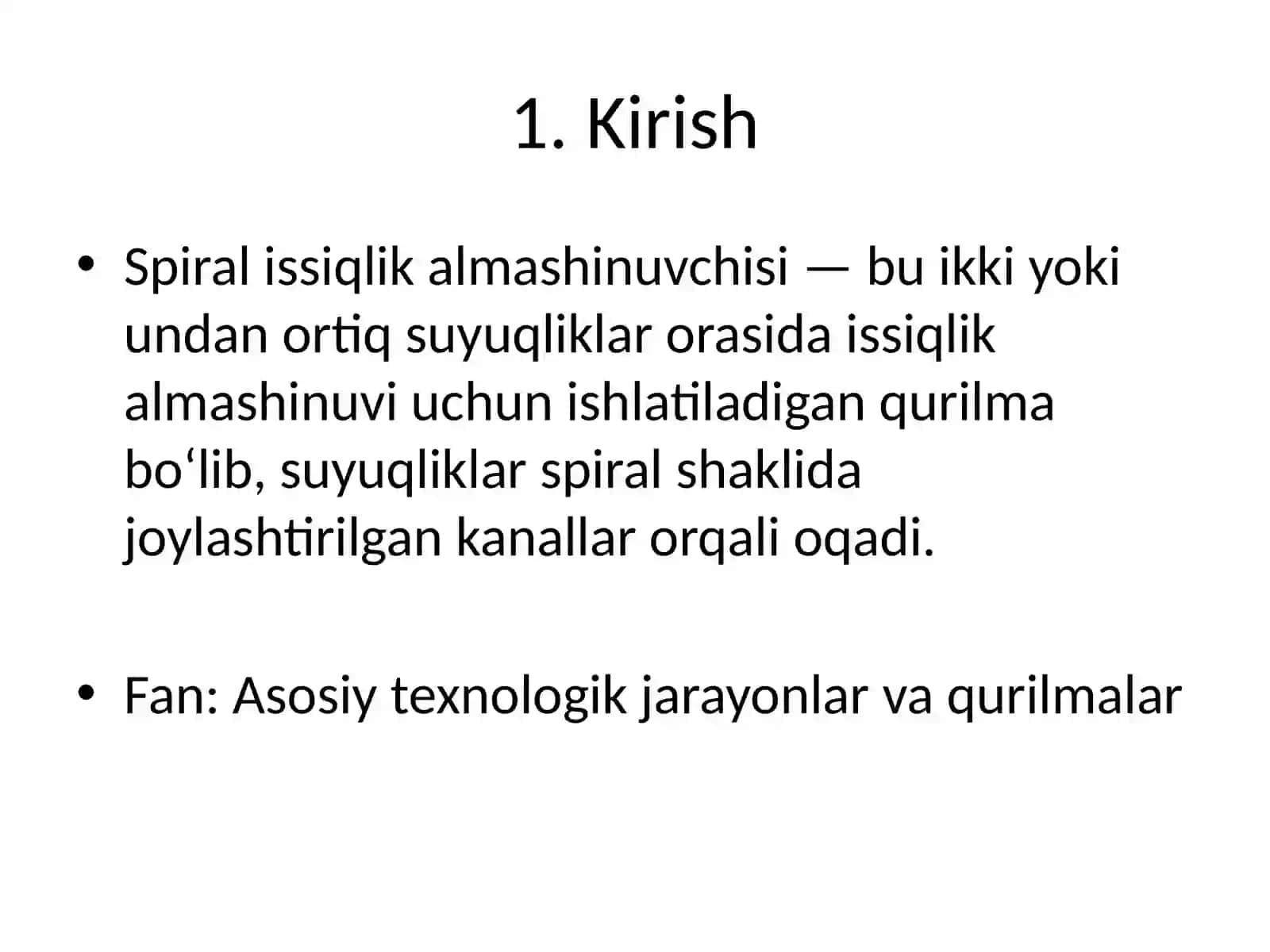 Spiral Issiqlik Almashinuvchisi 2