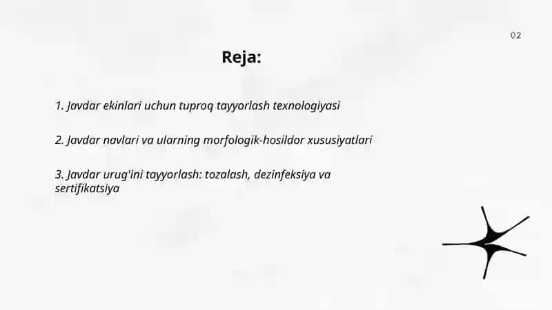 Javdar yetishtirish texnologiyasi 2