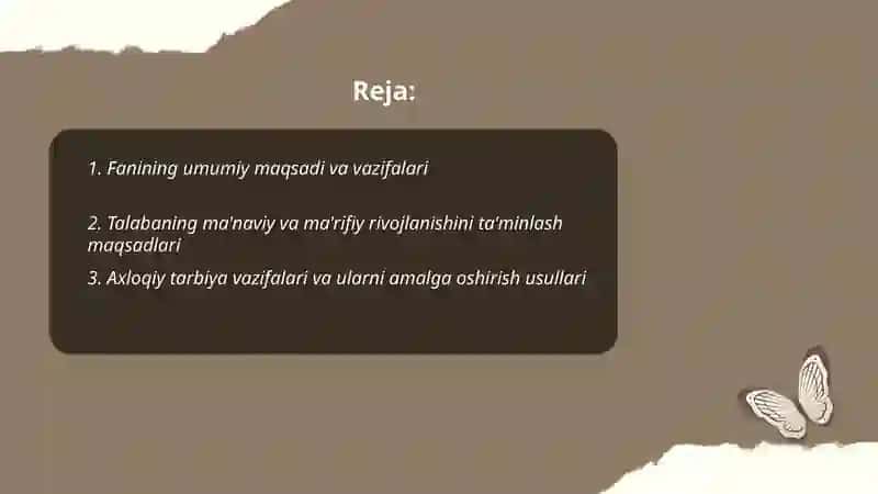 Tarbiyaviy ishlar metodikasi fanining maqsadi va vazifalari 2