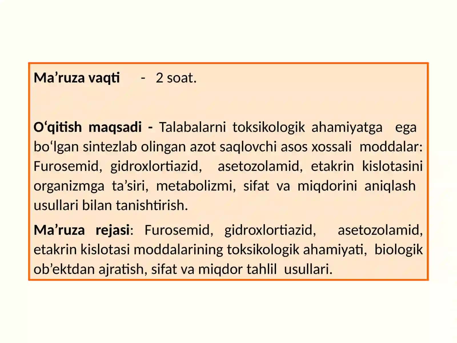 Ayrimdori vositalarni ob’ektlardan ajratib olish va tahlil usullari 2