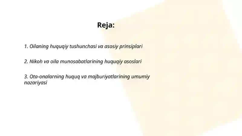 Oilaning huquqiy asoslari 2