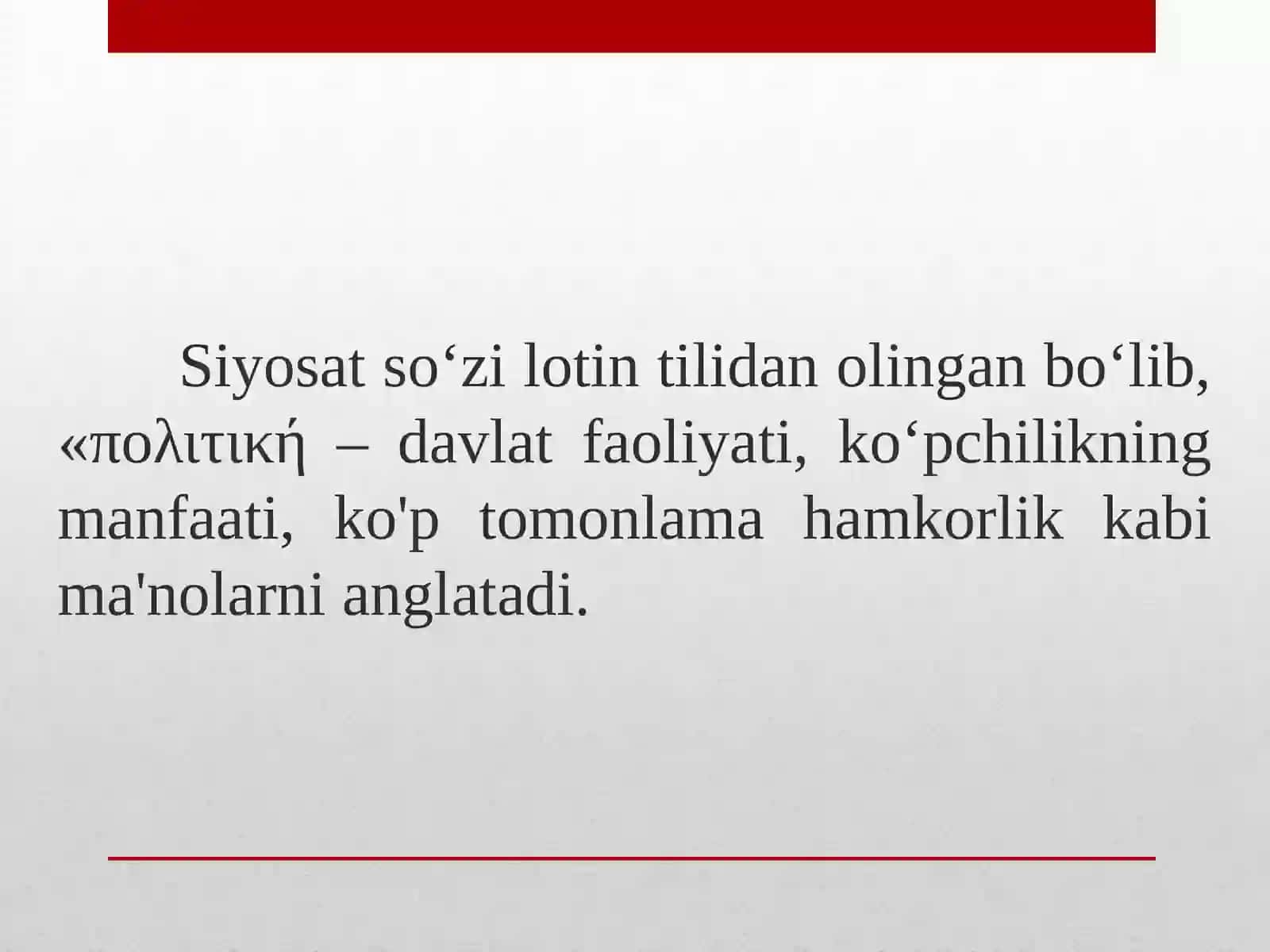 Oʻzbekiston Respublikasi soliq siyosatini takomillashtirish kontseptsiyasining mazmun-mohiyati va ustuvoryoʻnalishlari 2