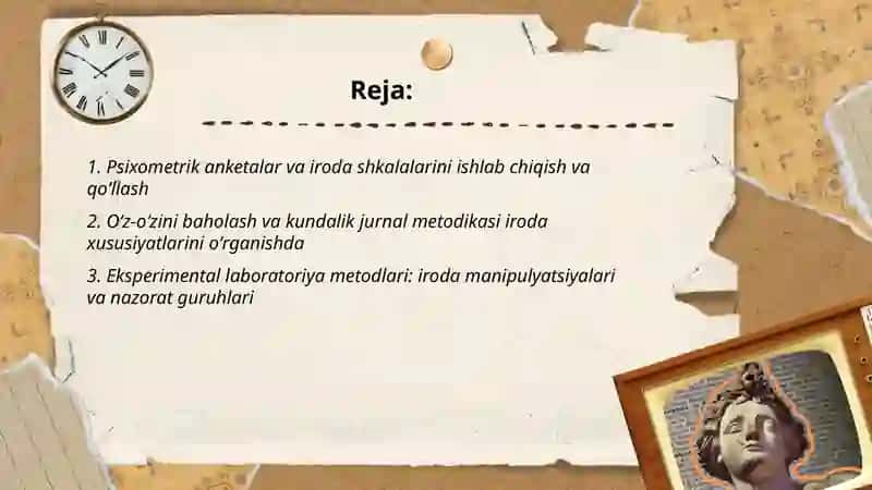 Irodaviy xususiyatlarni o'rganish metodlari 2