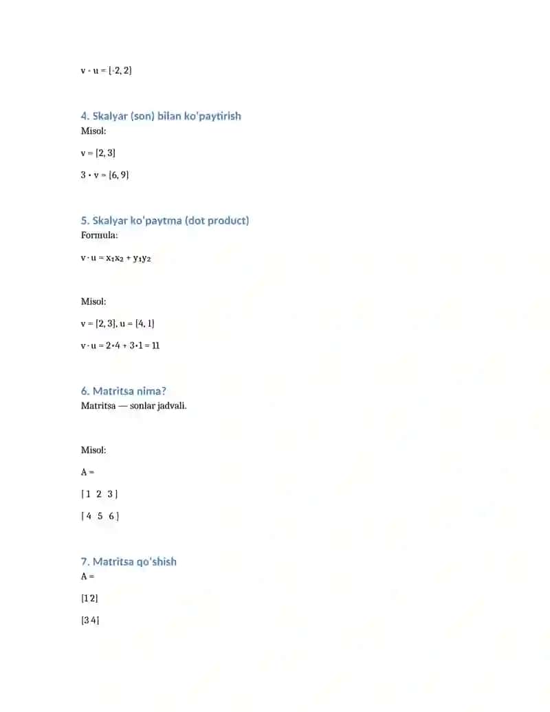 matematik hisob kitob 2