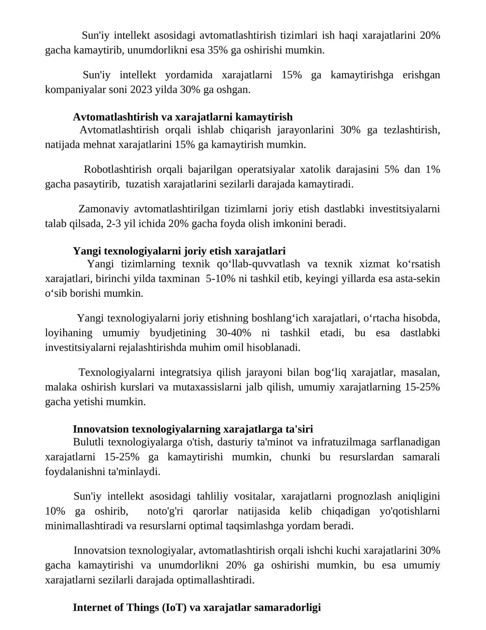 Bulut texnologiyalari va xarajatlar optimallashuvi 2