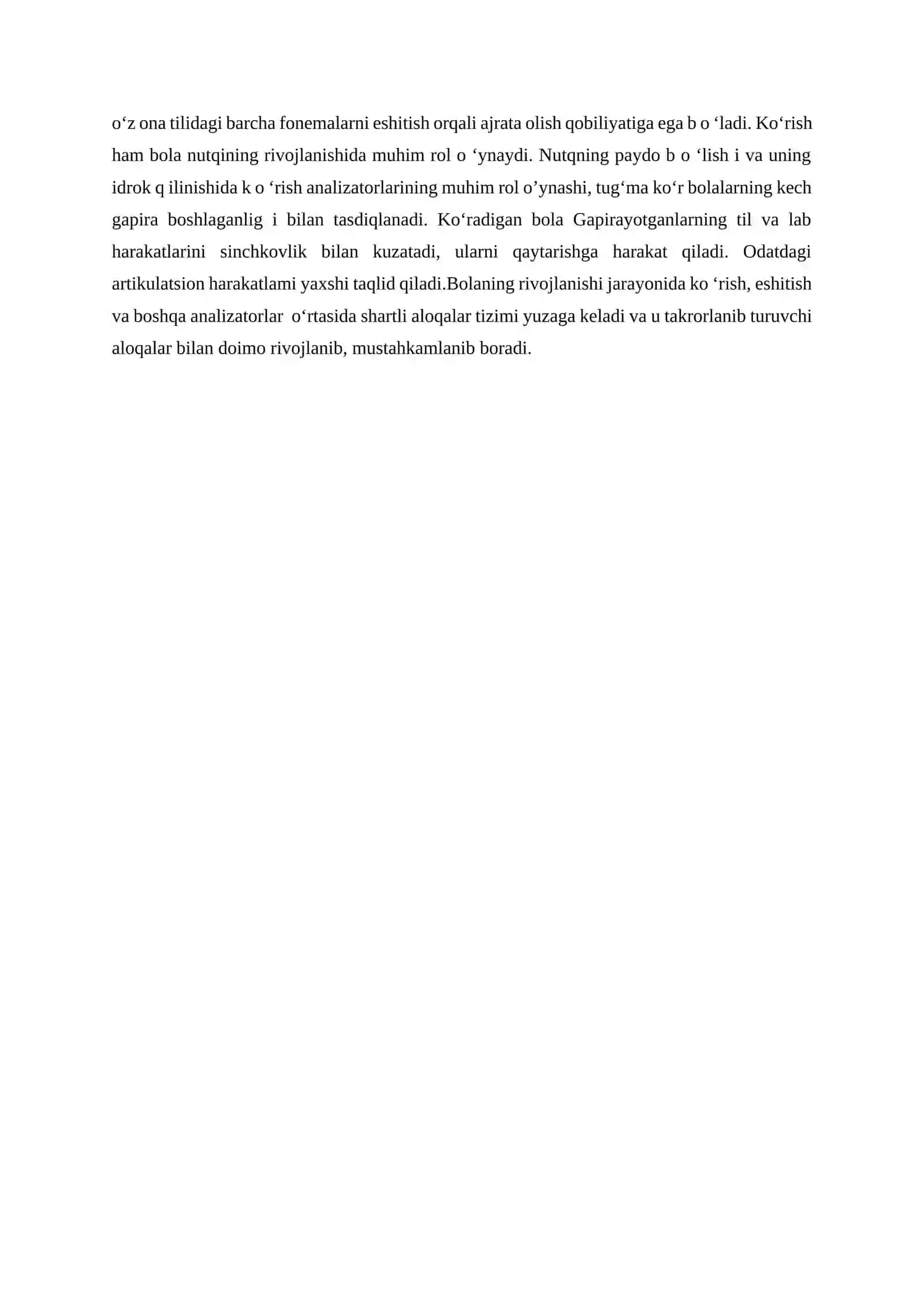 Nutqning rivojlanishi 2