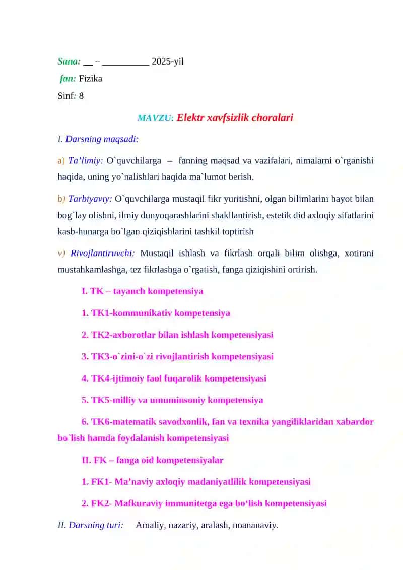 Elektr xavfsizlik choralari 2