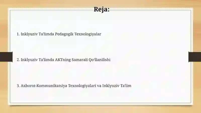 Inklyuziv Ta'limda Pedagogik Texnologiyalar 2