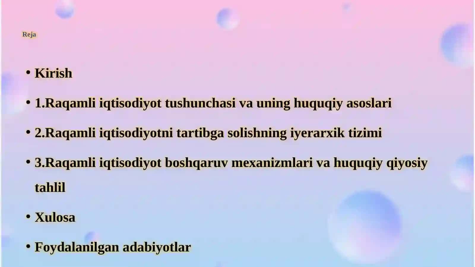 Raqamli iqtisodiyotning huquqiy tartibga solishning iyera rixikusullari 2