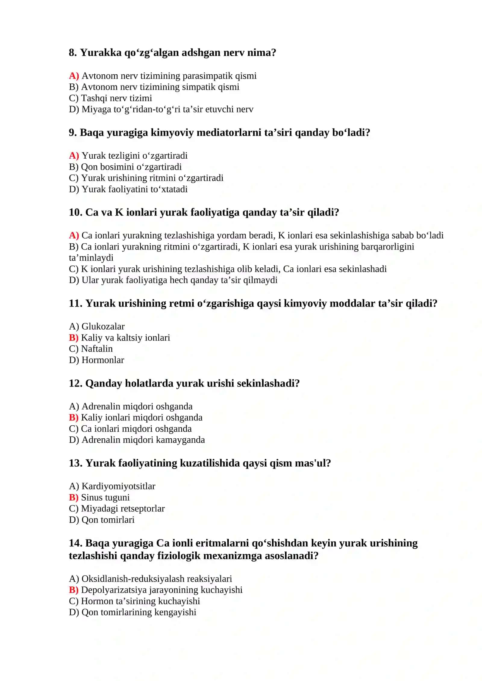 Yurak faoliyatini boshqarish 2