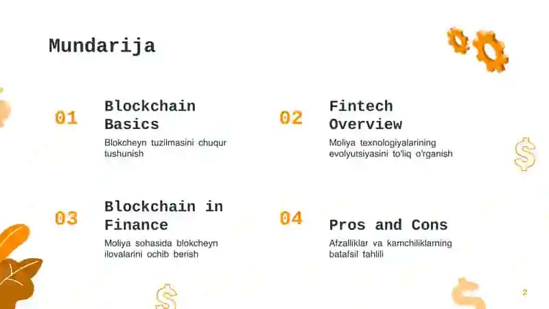 Blockchain & Moliyaviy texnologiyalar 2