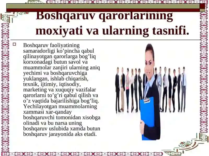 BOSHQARISHDAQAROR QABUL QILISH JARAYONI 2
