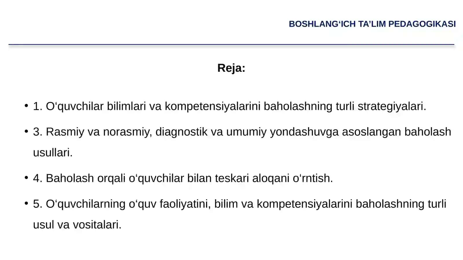 BOSHLANGʻICH TAʼLIMDA OʻQUVCHILARINING BILIM, KOʻNIKMA VA MALAKALARINI TASHXIS ETISH 2
