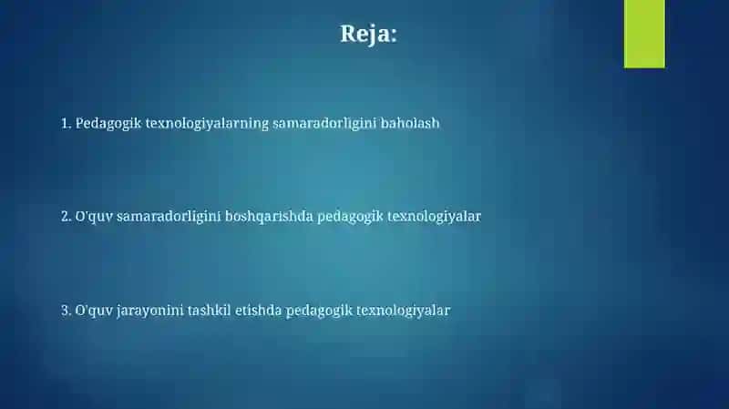 Pedagogik texnologiyalar 2