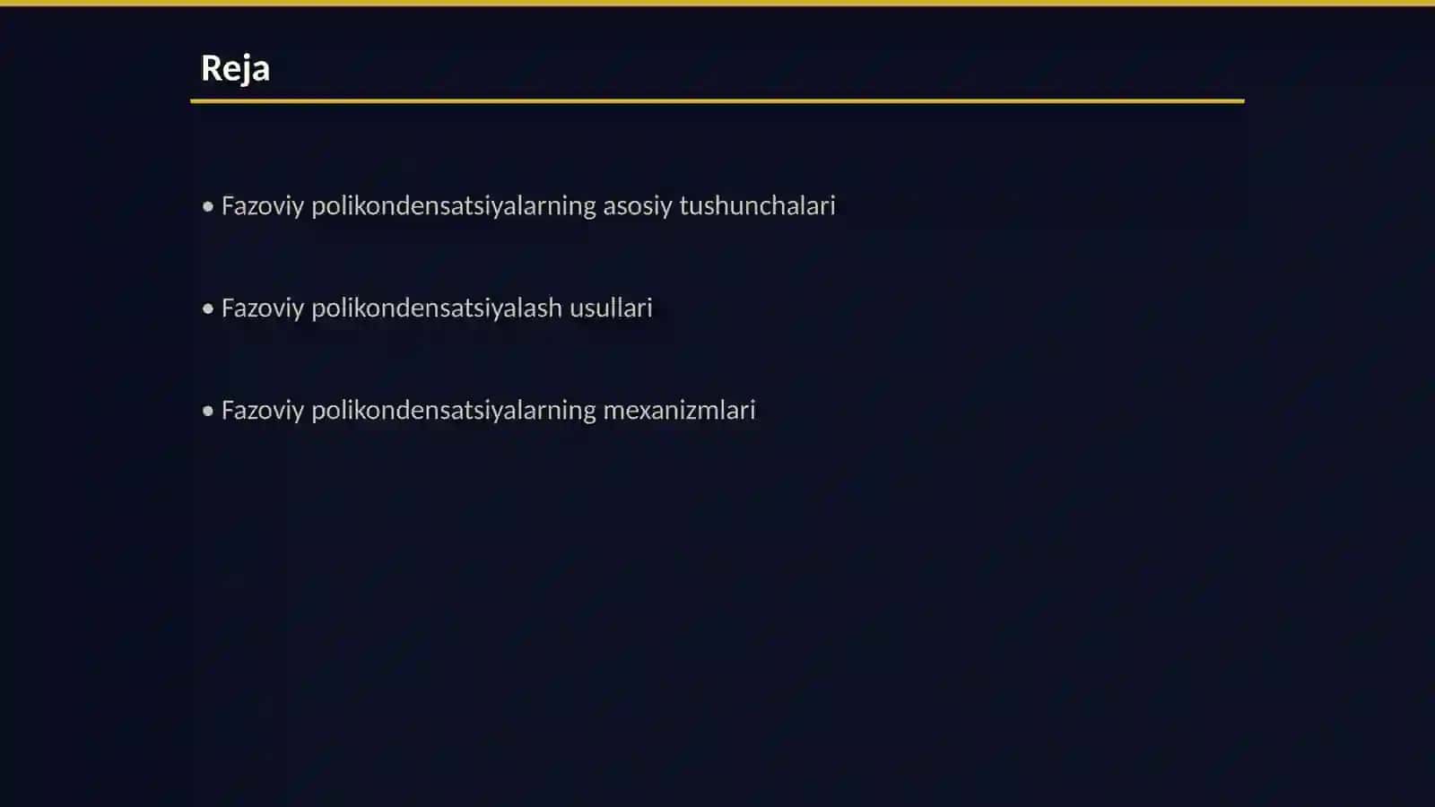 Fаzоviy pоlikоndеnsаtlаnish rеаktsiyalаri: usullаri, mехаnizmlаri vа аhаmiyati 2