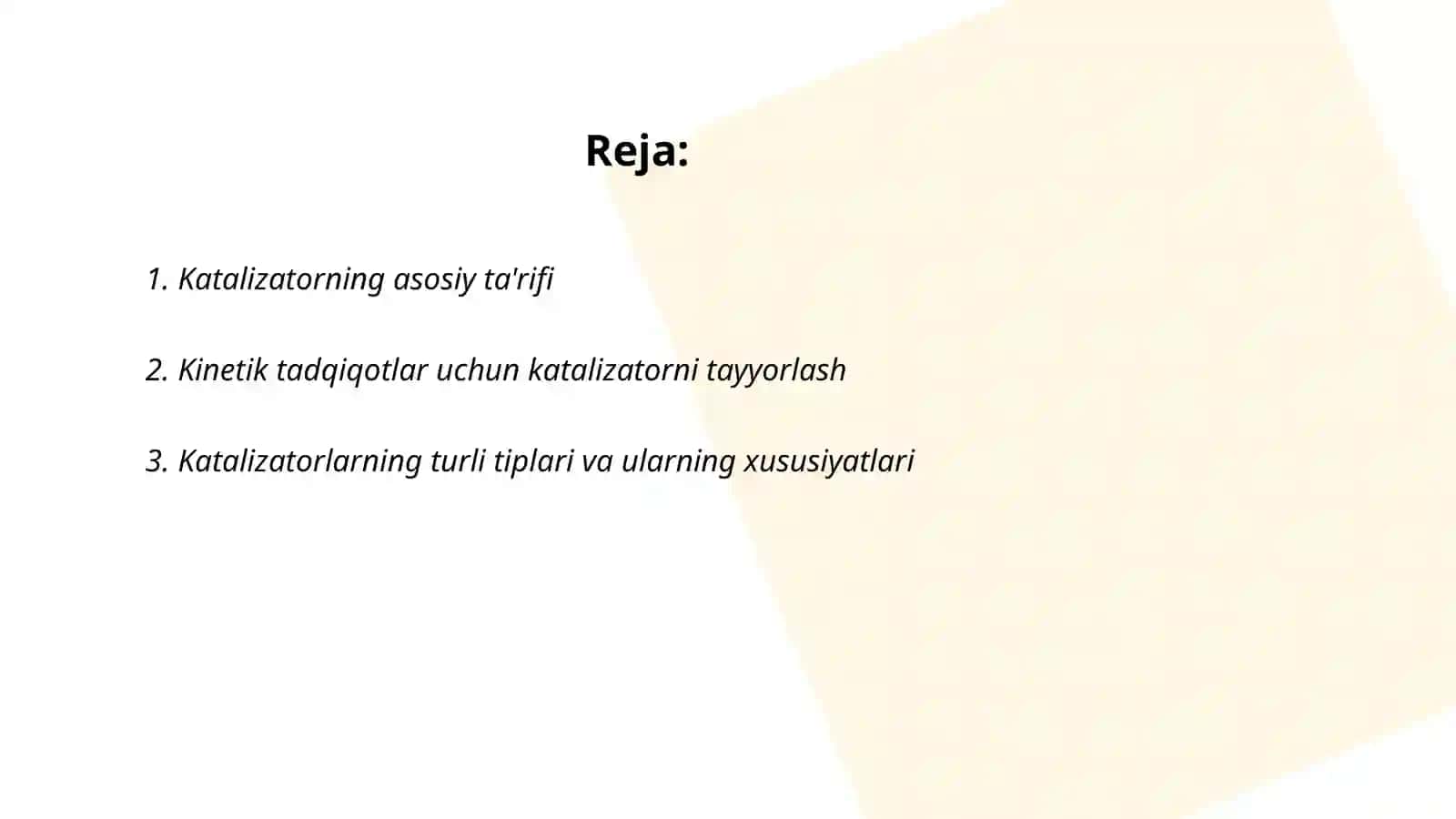 Katalizatorlarni indeks aktivligini aniqlash 2