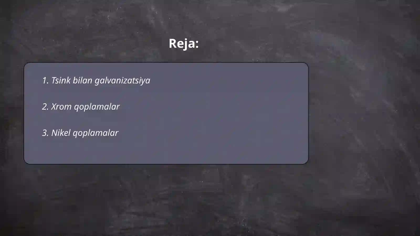 Tsink bilan galvanizatsiya 2