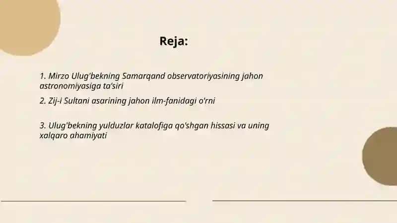 Tags: Mirzo Ulug’bek, Mirsobirova Iroda, astronomiya, xalqaro ahamiyat 2