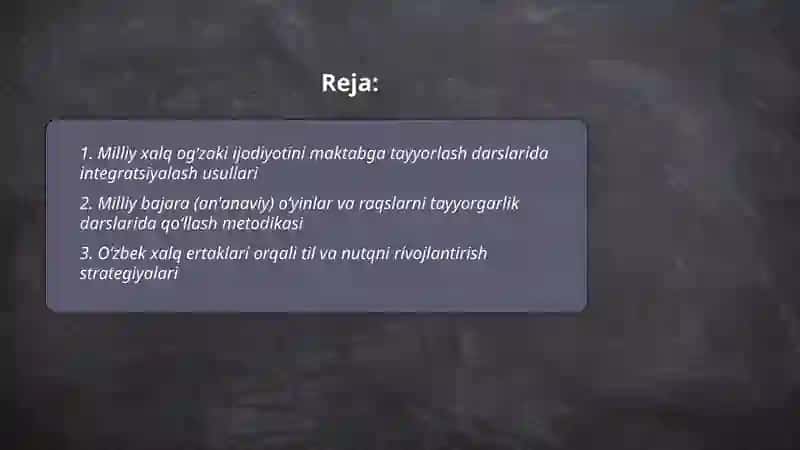 Bolalar maktabga tayyorlash fanini oʻqitish metodikasi 2