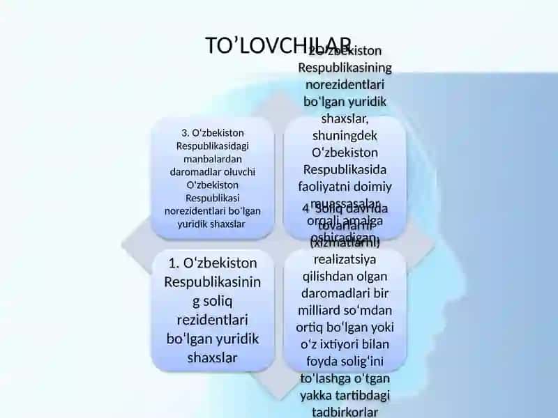 YURIDIK SHAXSLARDAN OLINADIGAN FOYDA SOLIG’I 2
