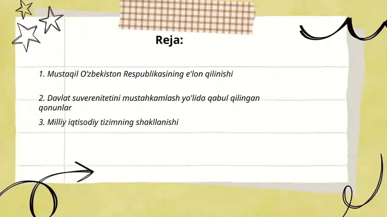 Mustaqil O‘zbekiston Respublikasi tashkil topishining tarixiy ahamiyati 2