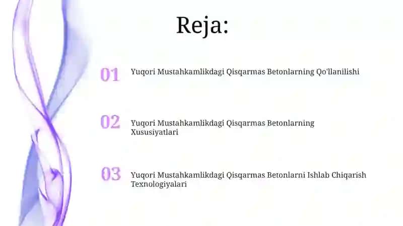 Yuqori Mustahkamlikdagi Qisqarmas Betonlar 2