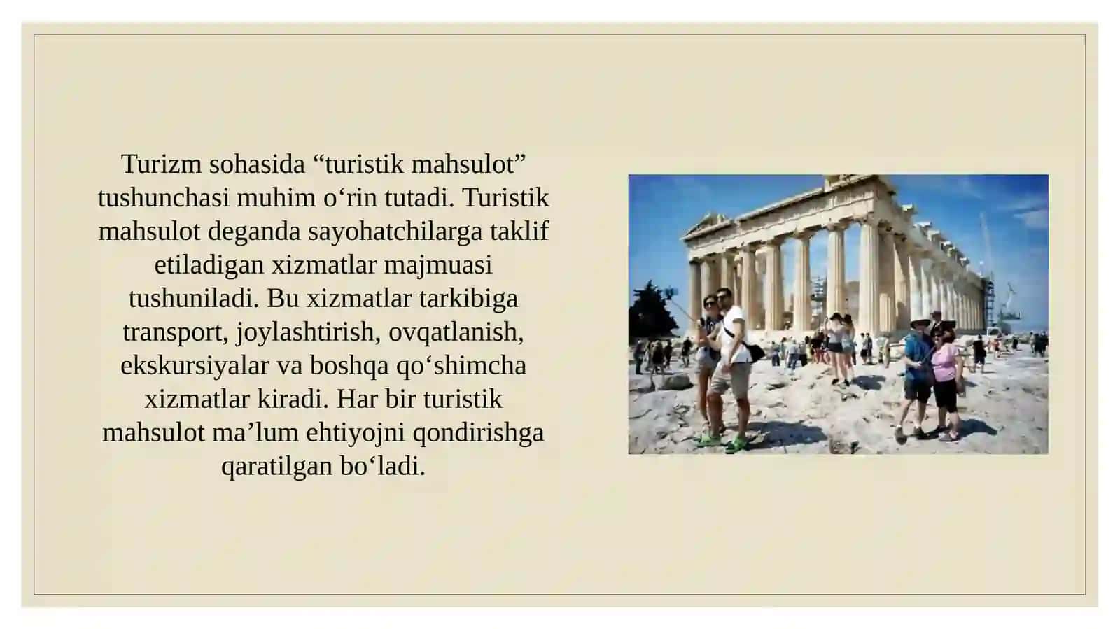 Turistik mahsulotlarni sotishni tashkil qilish 2