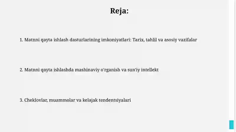 Matnni qayta ishlash dasturlari 2