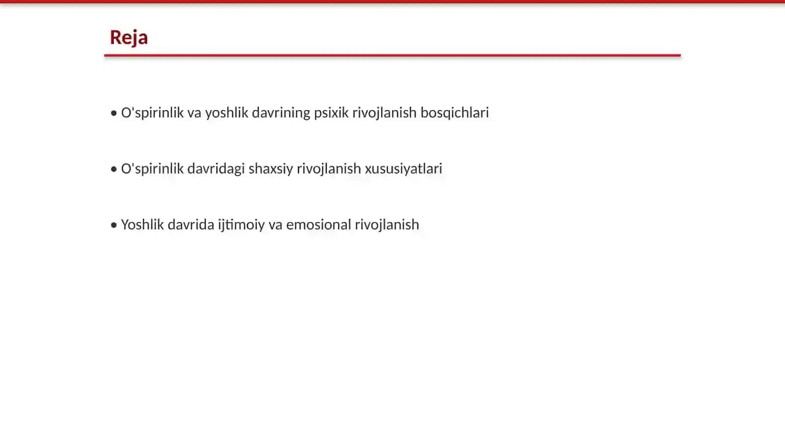 O‘spirinlik va yoshlik davrida psixik rivojlanish xususiyatlari 2