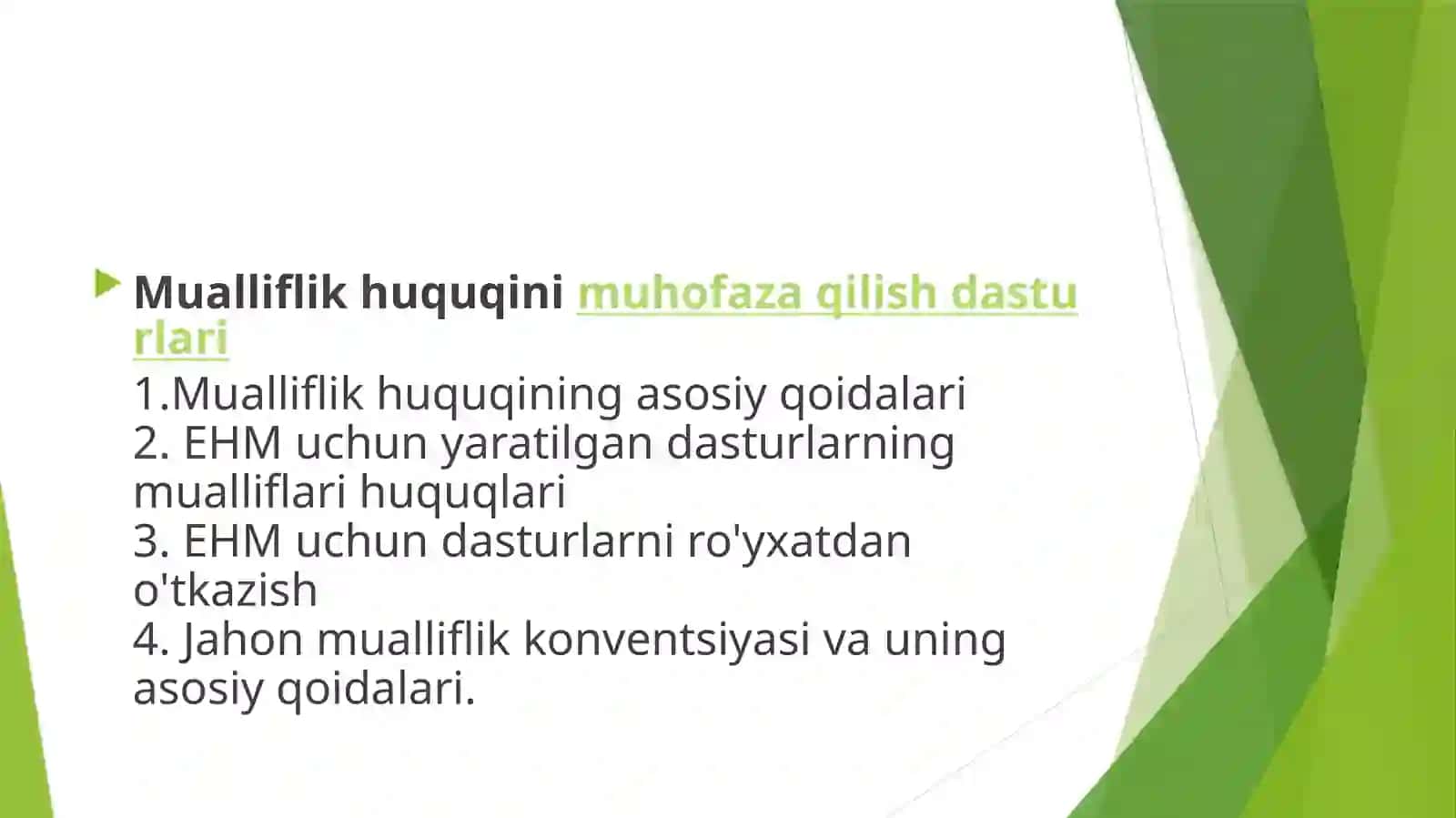 O'zbekiston qonunchiligida EHM dasturlarining huquqi muxofazasi 2