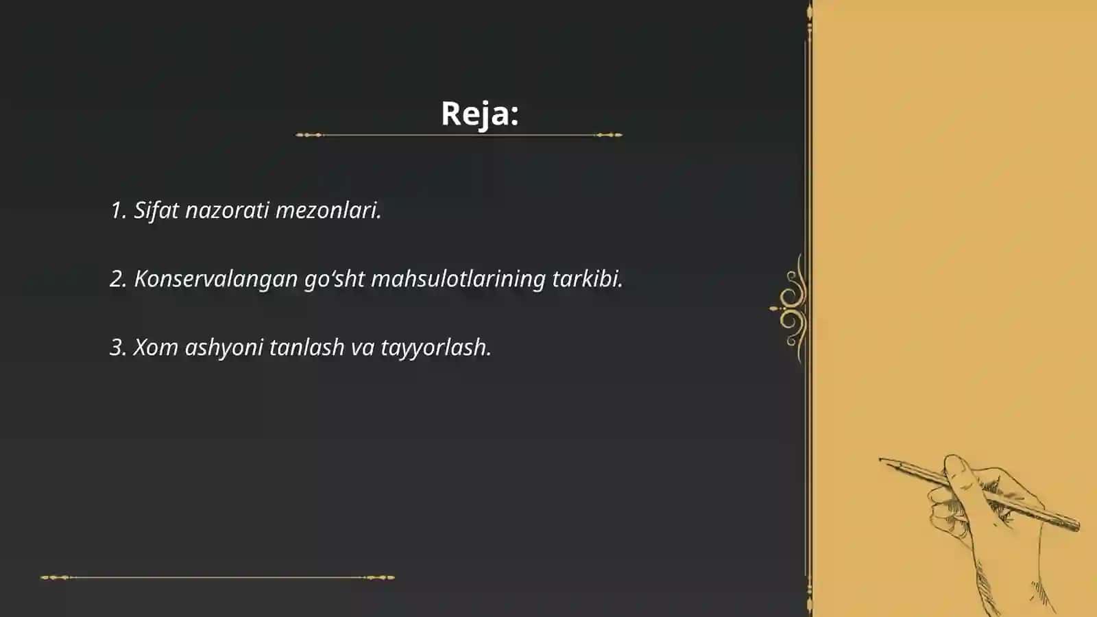 Konservalangan goʻsht mahsulotlarini sifatini nazorat qilish 2