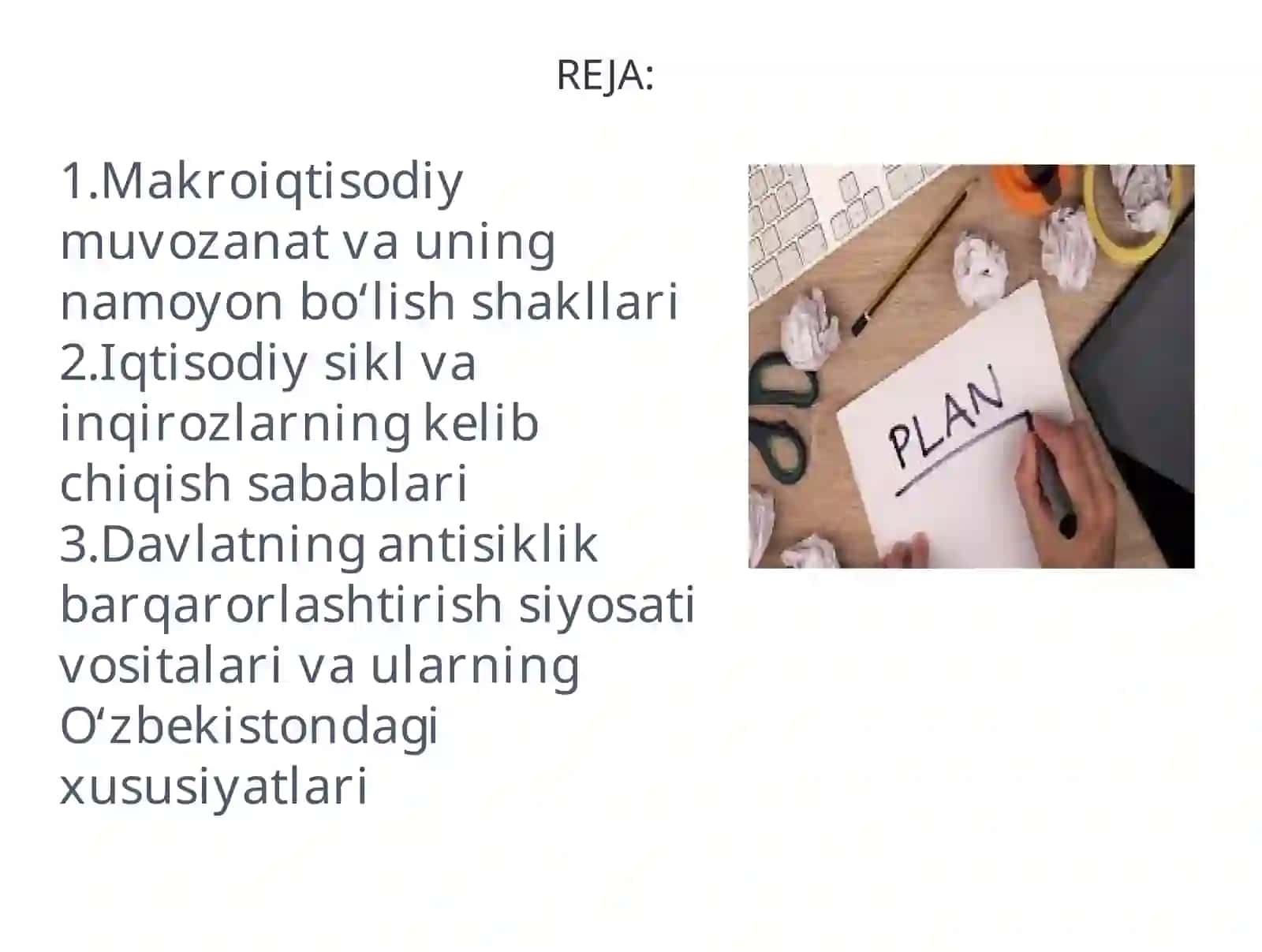 Davlatning makroiqtisodiy muvozanatni ta’minlash siyosati 2
