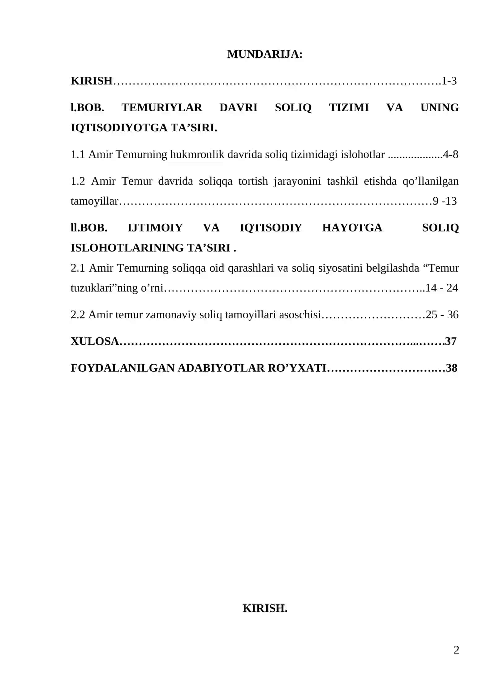 Temuriylar davri soliq tizimi va uning iqtisodiyotga ta’siri 2