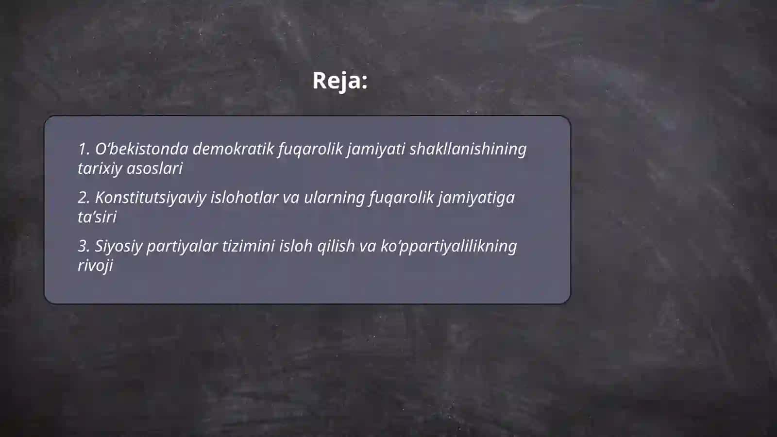 Oʻbekistonda Demokratik Fuqarolik Jamiyati Asoslarining Shakllanishi 2