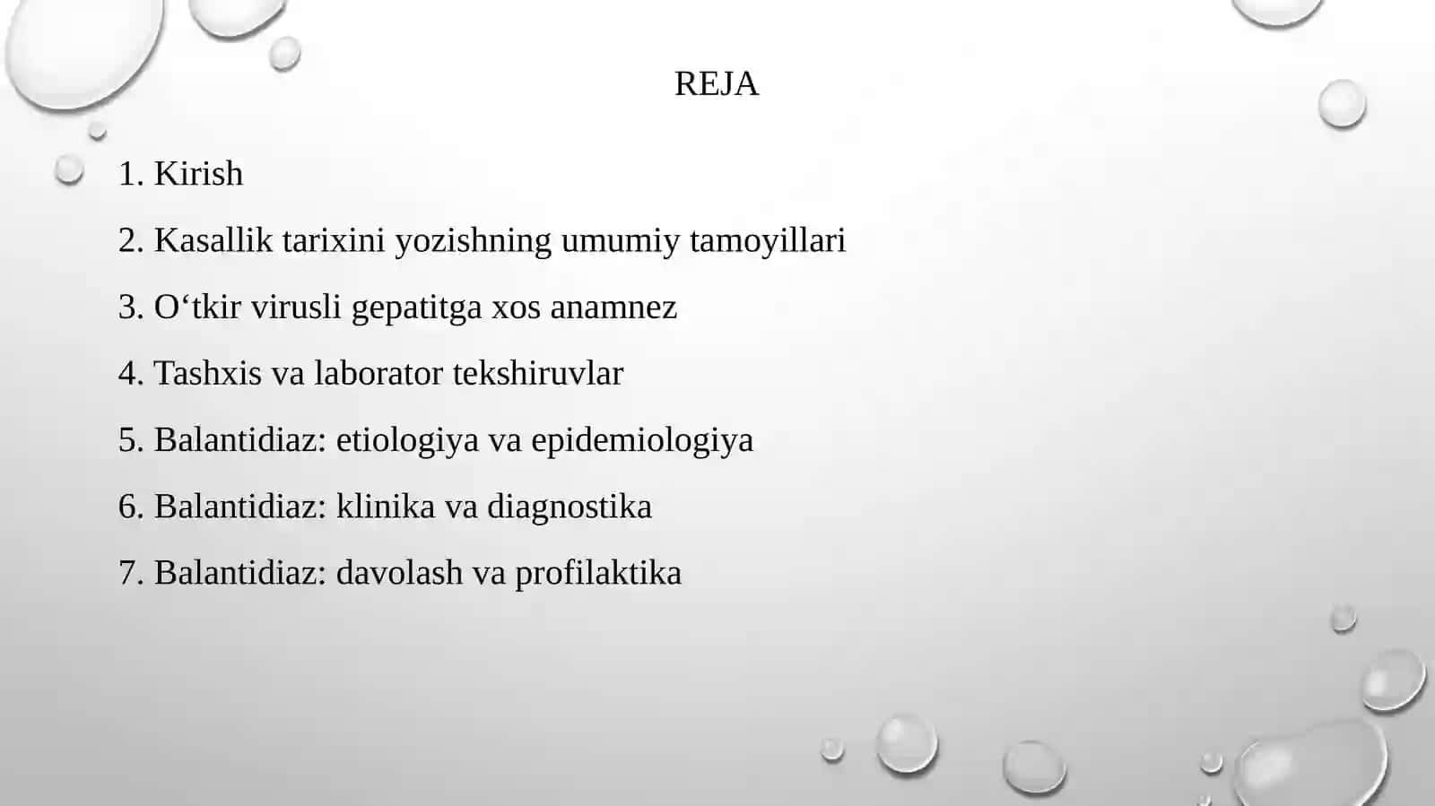 O‘tkir virusli gepatit va balantidiaz kasalliklarining tan diagnosisi va davolash tamoyillari 2