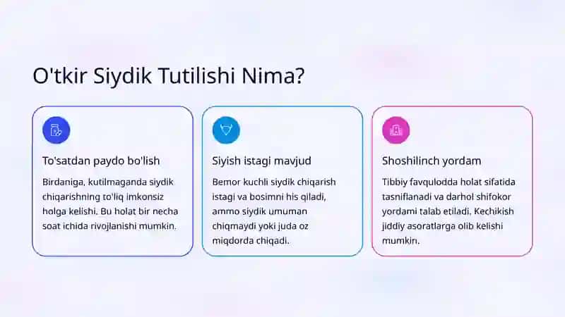 O'tkir Siydik Tutilishi 2