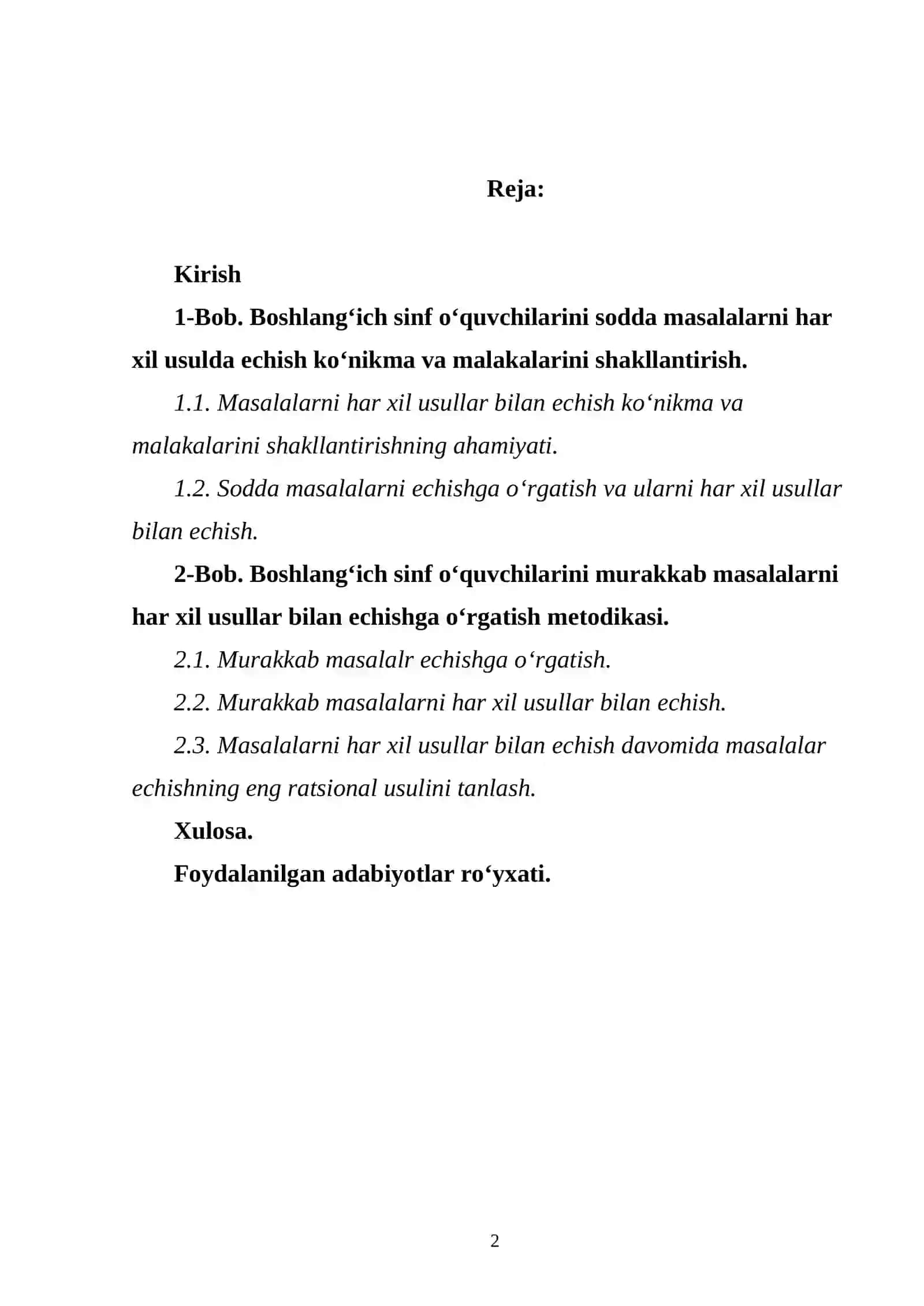 O‘QUVCHILARDA MASALA YECHISH UQUVINI SHAKLLANTIRISH 2