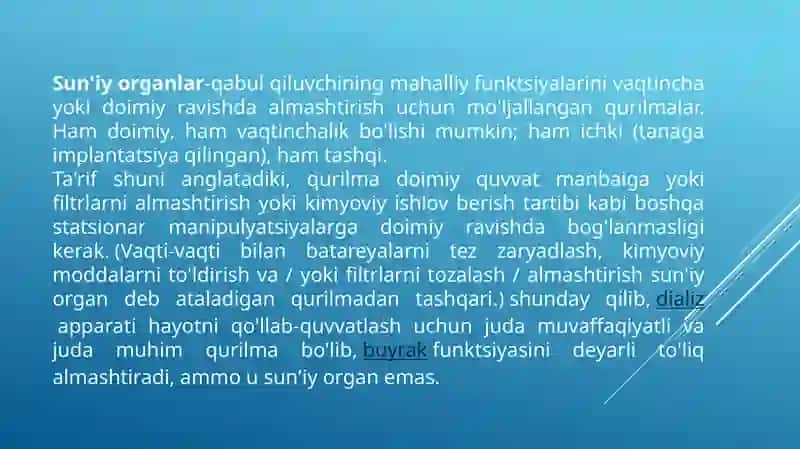Sunʼiy organlar hosil qilish uchun makroillar 2