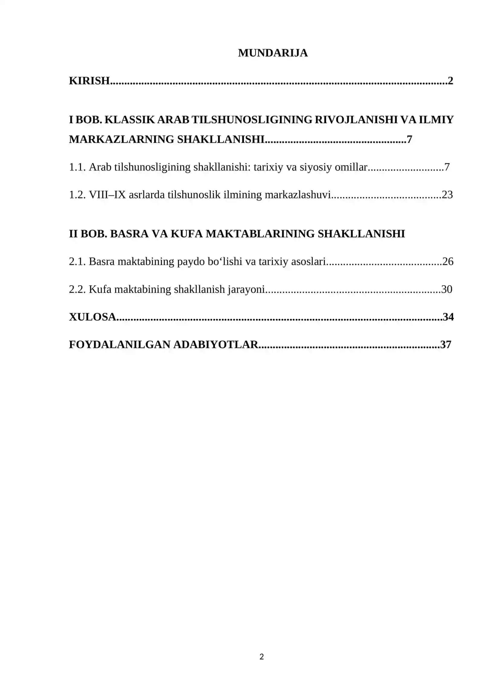 Arab tilshunosligining shakllanishi 2