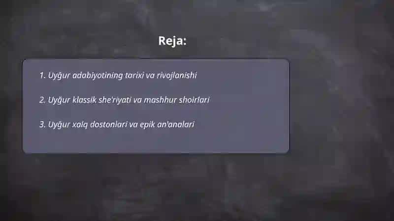 Uyğur adabiyoti haqida 2