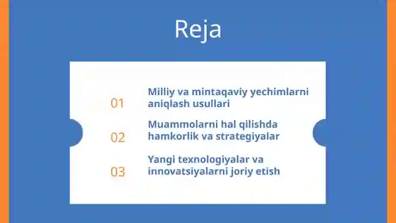 Global muammolarning milliy va mintaqaviy darajadagi yechimlarni topish 2
