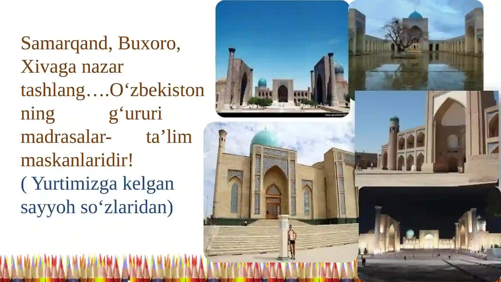 Dunyodagi tarixiy obidalarga qarang 2