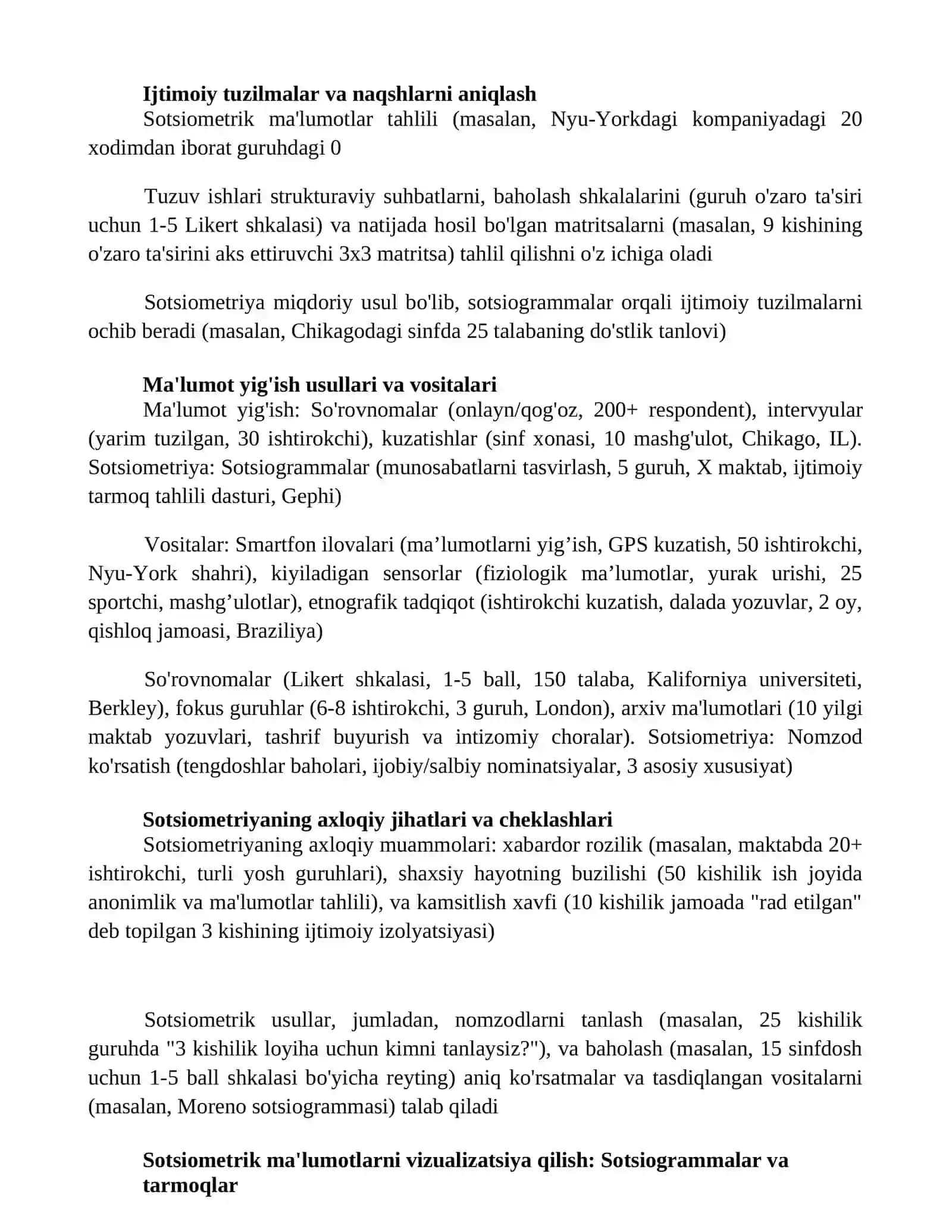 Sotsiometriya metodikasi va uni oʻtkazish tartibi 2