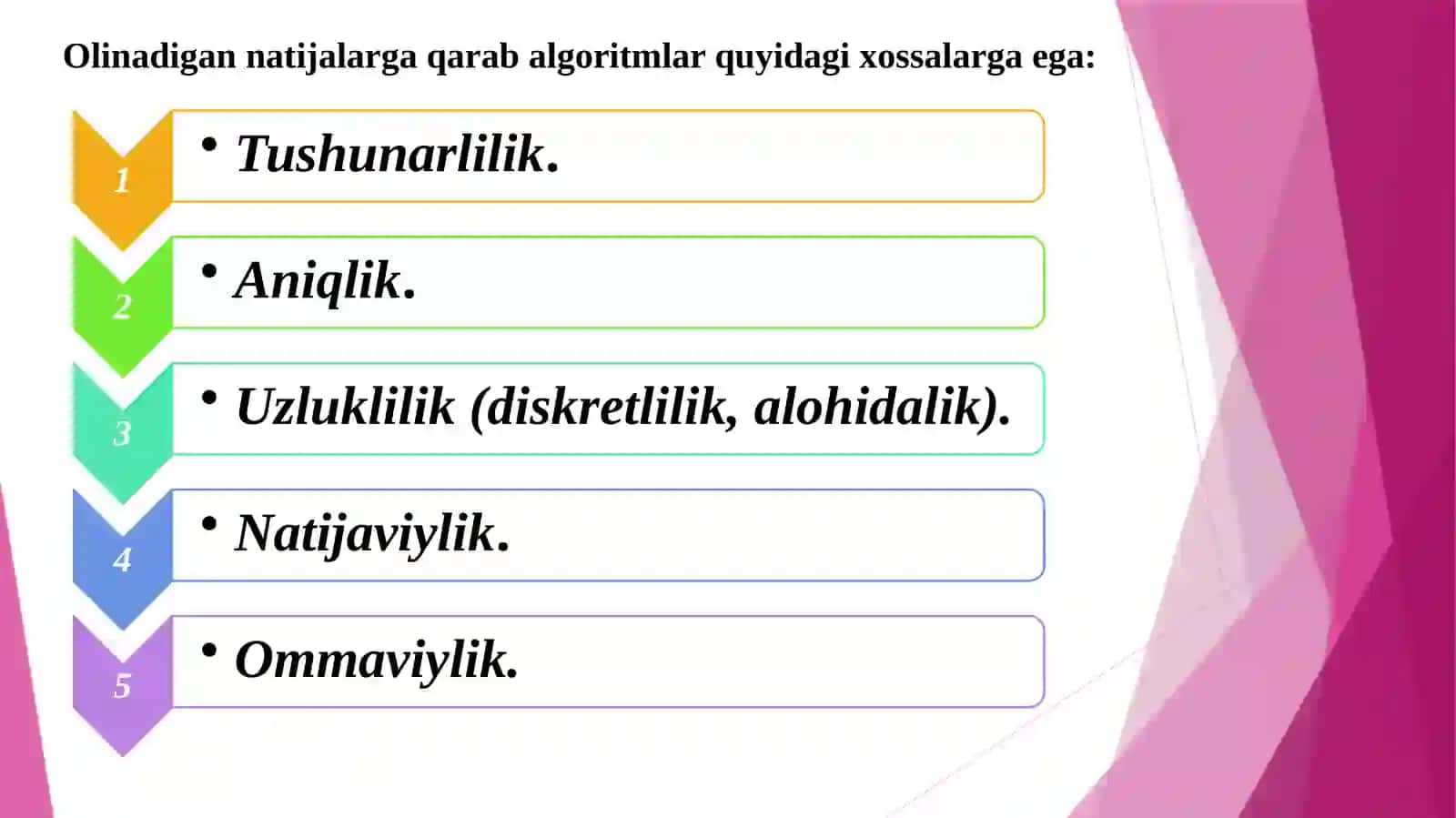 Axborotlarga ishlov berish algoritmlarini tuzishda asosiy qoidalar 2
