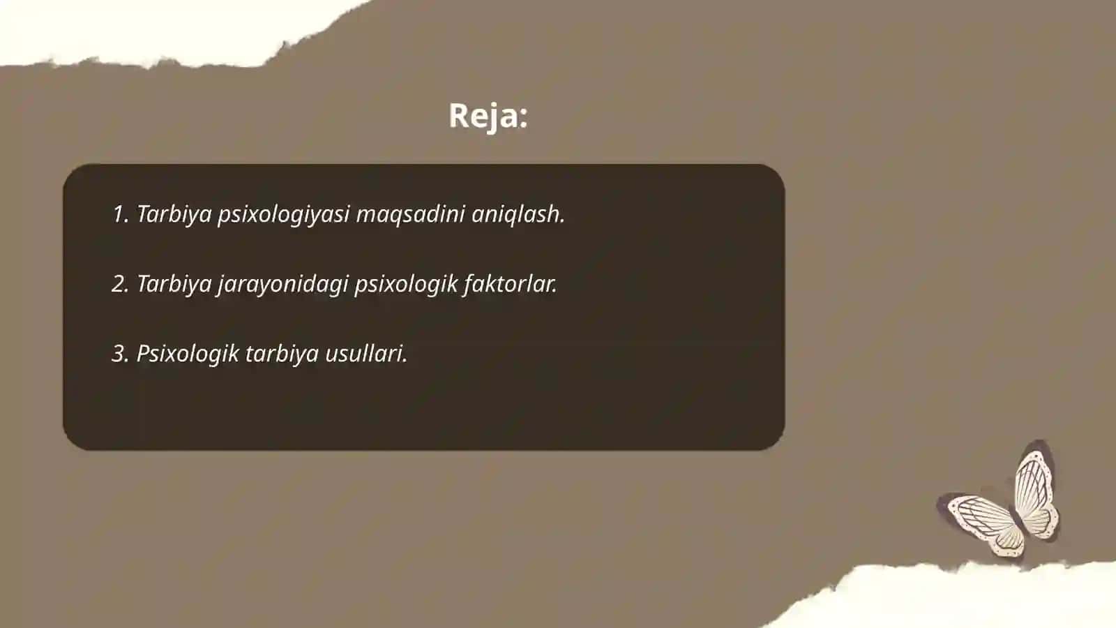 Tarbiya psixalogiyasi maqsadi vositasi va metodlari 2