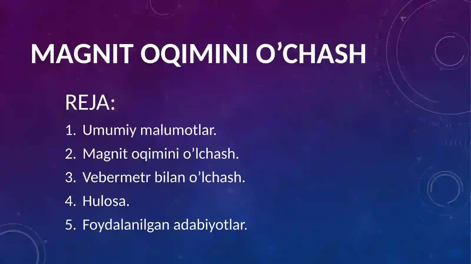 Elektr O'lchovlari 2