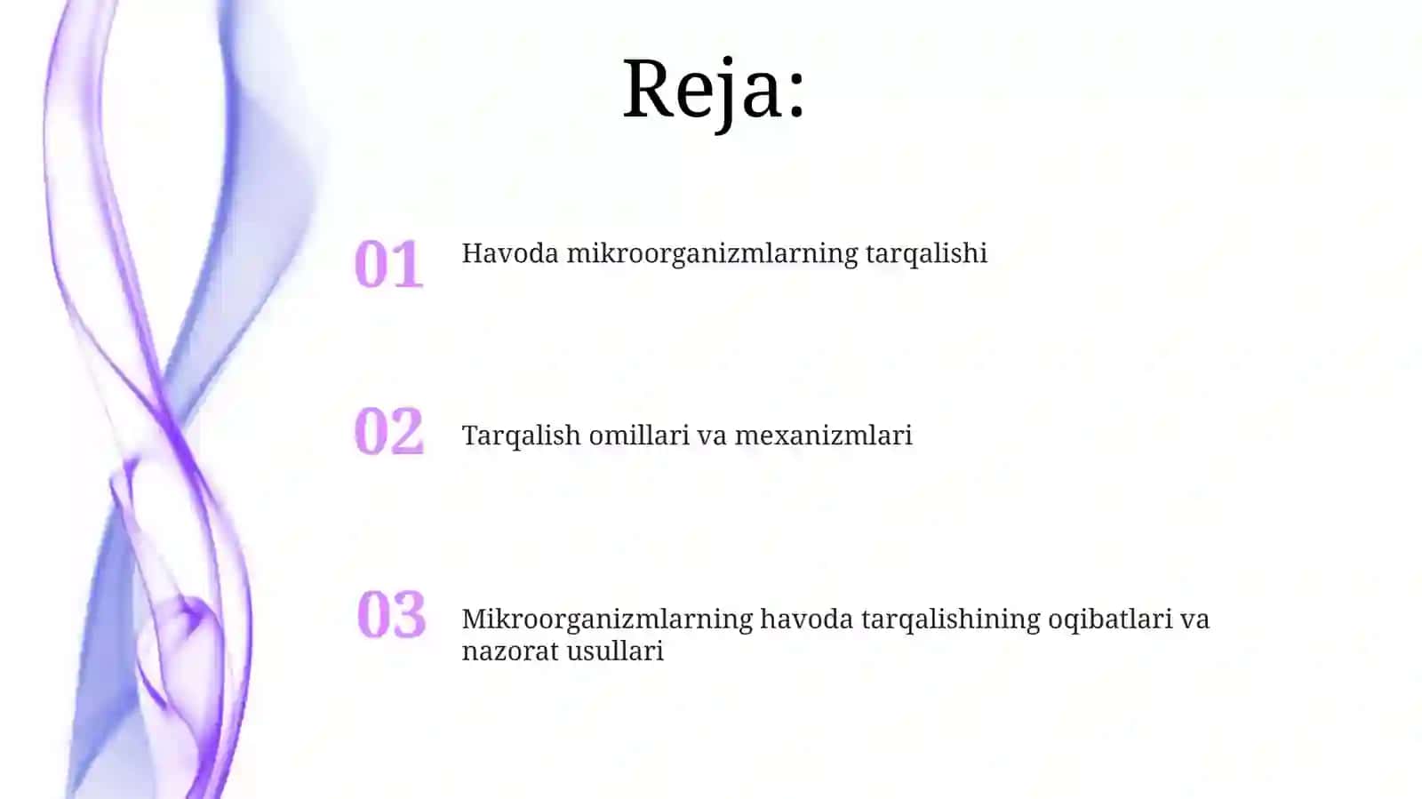 Havo muhitiga mikroorganizmlarning tarqalishi 2