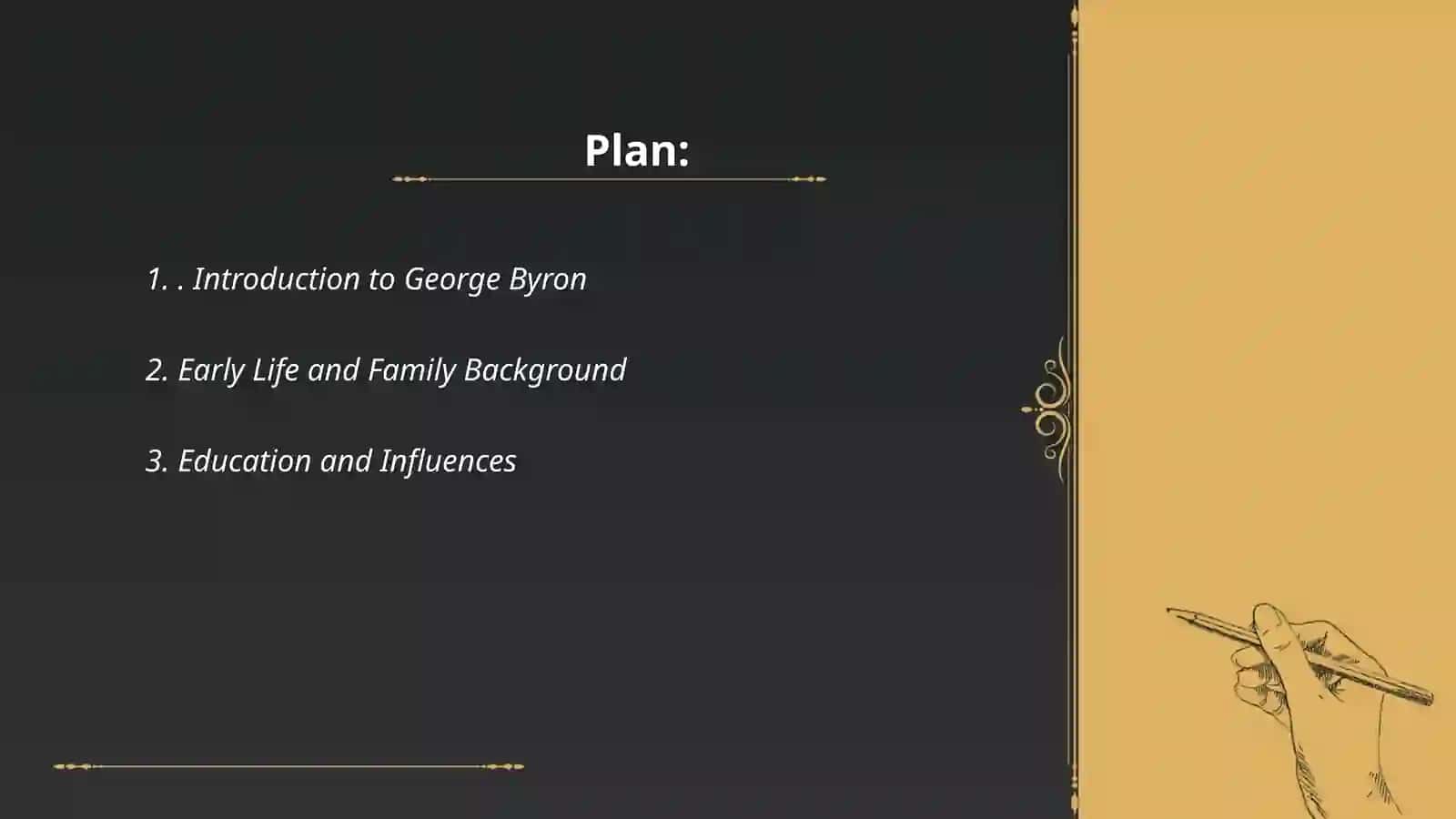 George Byron İngiliz tilida 15 varoqli PDF prezentatsiya 2